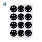 Reflective Stickers - 680 Series Black Reflective Smiles Stickers